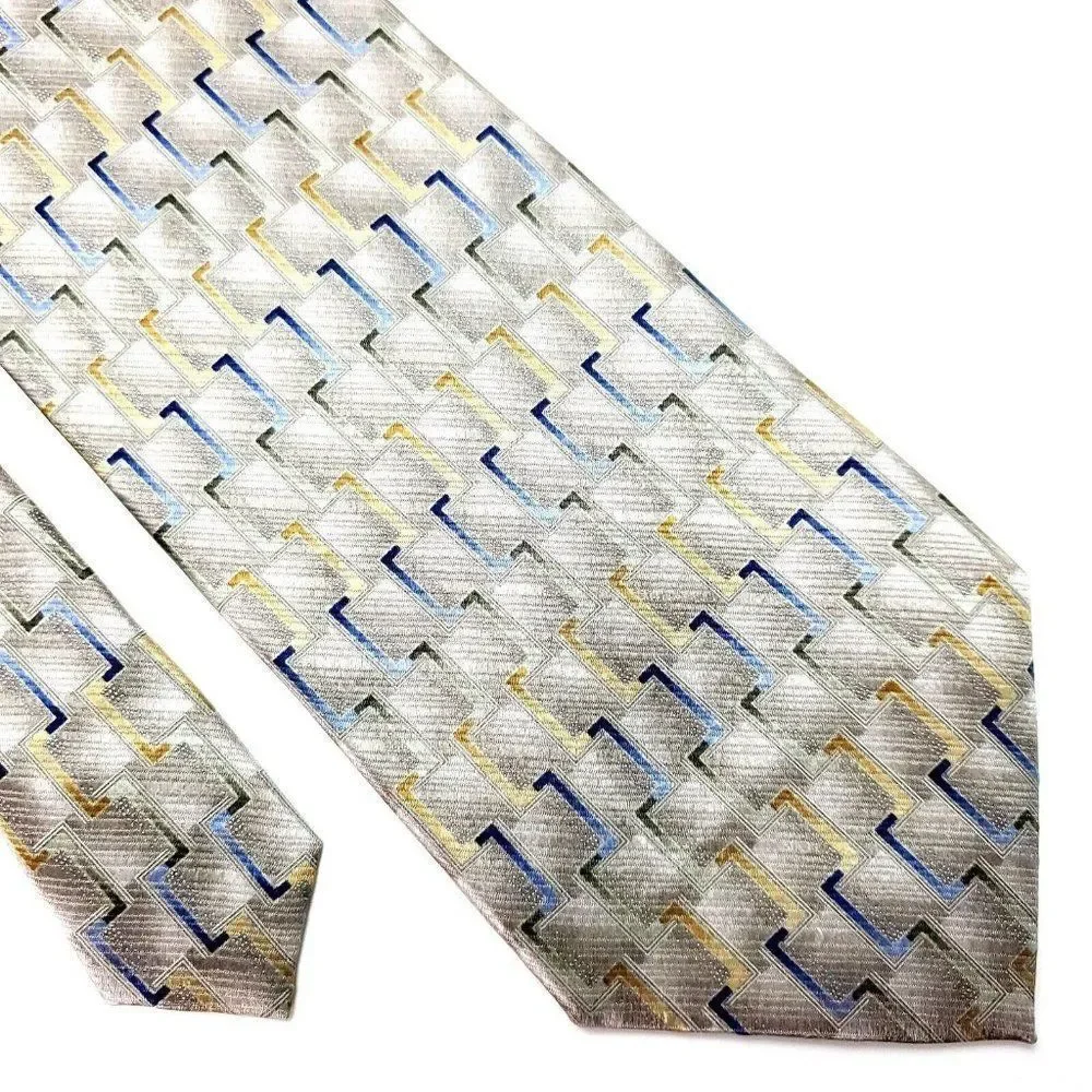 Jos A Bank Print Gray Geometric USA‎